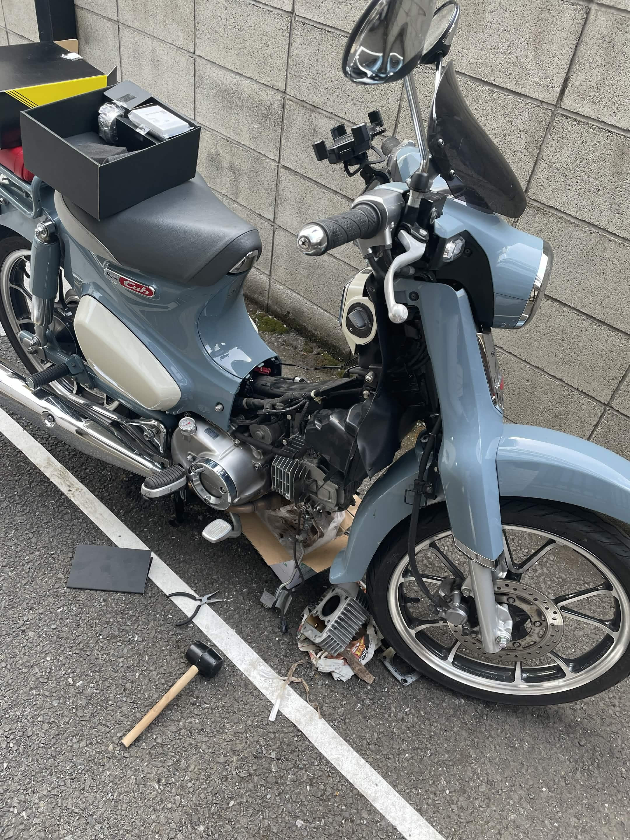 武川 143cc ボアアップキット組み込み時の画像